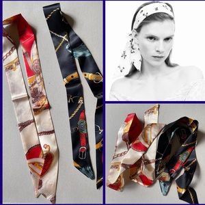 Bundle 2 head ribbons kerchiefs. NWT bag accessories scarf etc.